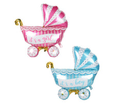 Last inn bildet i Galleri-visningsprogrammet, Ballong Folie Barnevogn Jente
