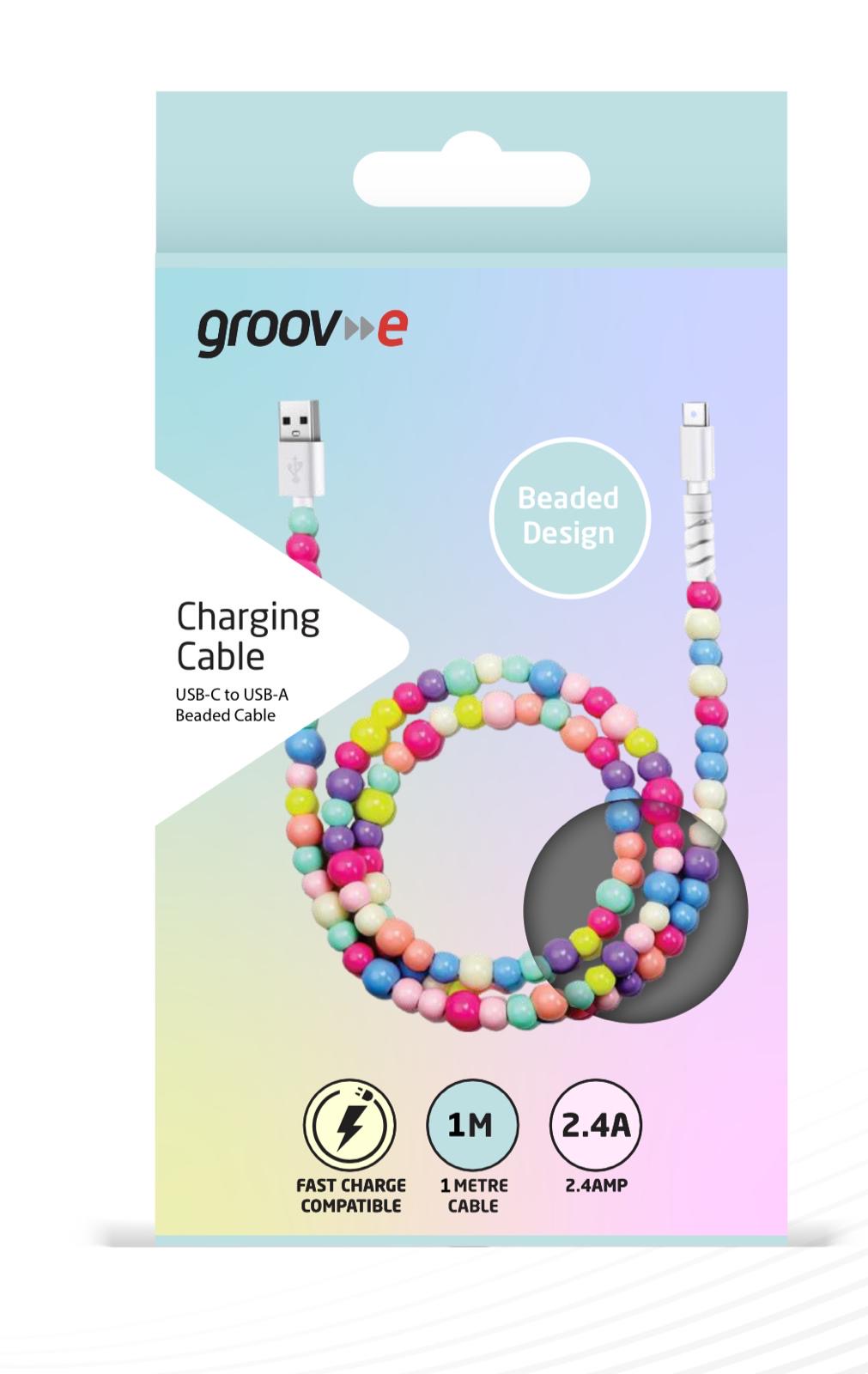 Groove Ladekabel Perler USB-A til USB-C 1 m