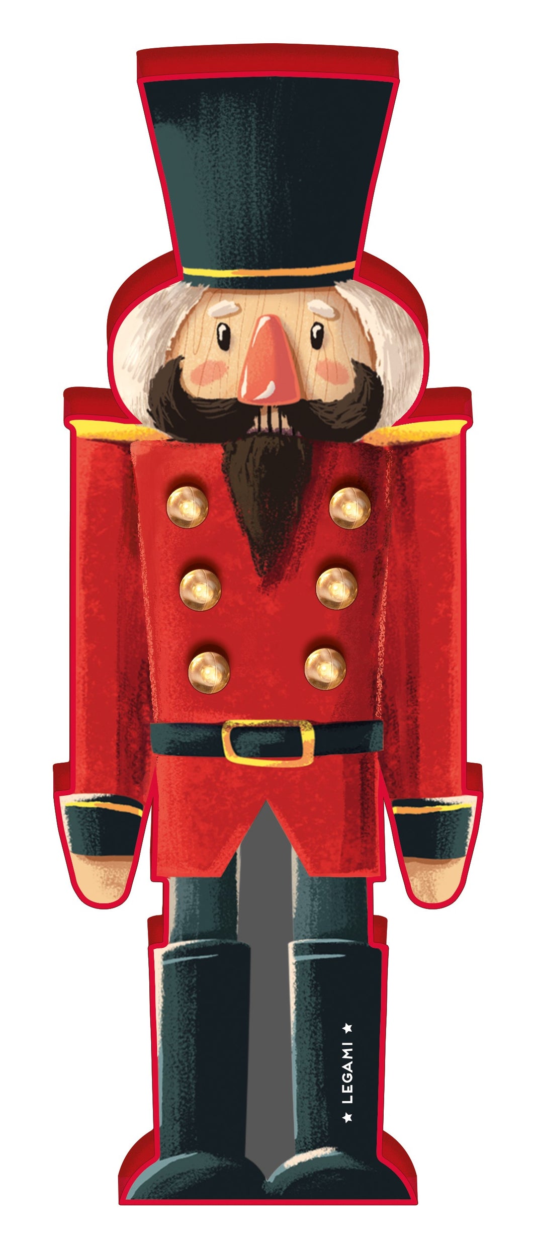 Dekor lys/m glitter, Nøtteknekkeren - Legami