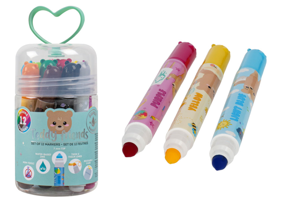 Teddy Friends Tusjer 12pk